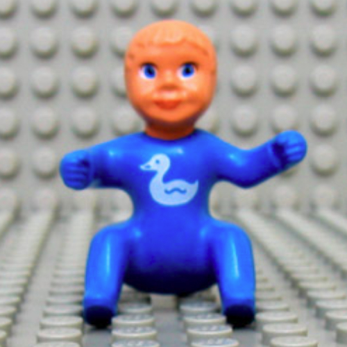 Belville Figure Baby, Nougat Hair, Duck Print Blau