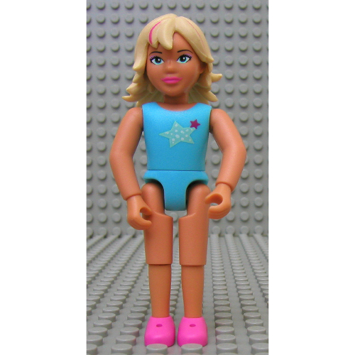 Belville Figure Fixed Elbows, Child, Female, Light Yellow Hair, Blue Eyes, Light Blue Swimsuit and Stars Print Nougat