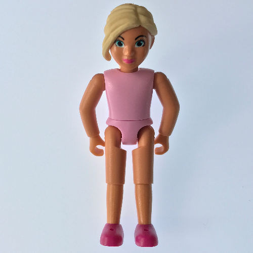 Belville Figure Fixed Elbows, Child, Female, Light Yellow Hair Long, Bright Pink Top, Magenta Shoes [No Color/Any Color]