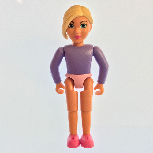Belville Figure Fixed Elbows, Child, Female, Tan Hair, Dark Pink Shoes Medium Violet