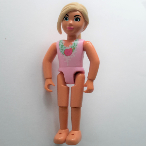 Belville Figure Fixed Elbows, Child, Female, Light Yellow Hair, Pink Swimsuit with Seashell Print [No Color/Any Color]