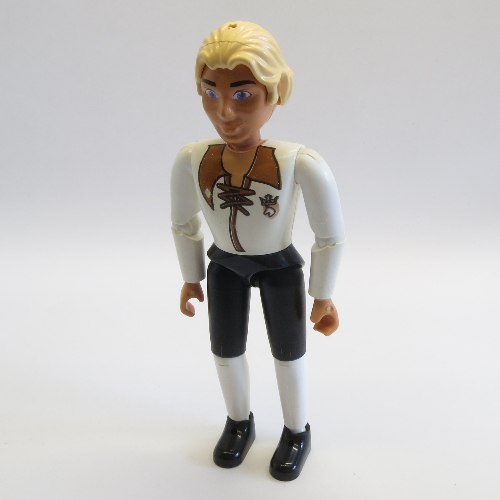 Belville Figure Articulated Elbows, Male, Light Yellow Hair, White Shirt with Laces and Royal Crest Logo Print (Prince Justin) [Keine Farbe/Beliebige Farbe]