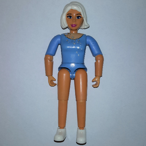 Belville Figure Articulated Elbows, Female, White Hair, Medium Blue Top with Silver Stars Print (Stella) [Keine Farbe/Beliebige Farbe]