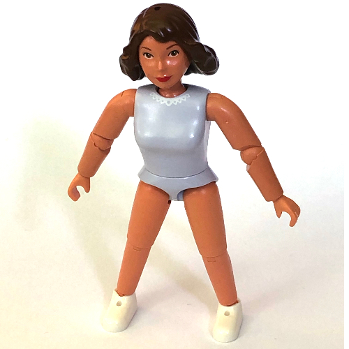 Belville Figure Articulated Elbows, Female, Brown Hair, Light Violet Torso with Lace Collar Print Light Violet