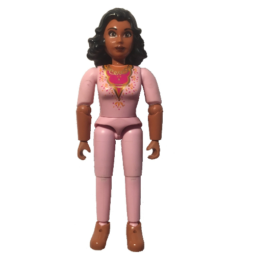 Belville Figure Articulated Elbows, Female, Black Hair, Light Pink Torso and Legs (Safran) [No Color/Any Color]