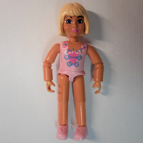 Belville Figure Articulated Elbows, Child, Female, Light Yellow Hair, Cherry Blossom Pink Sleeveless Top Print Pink