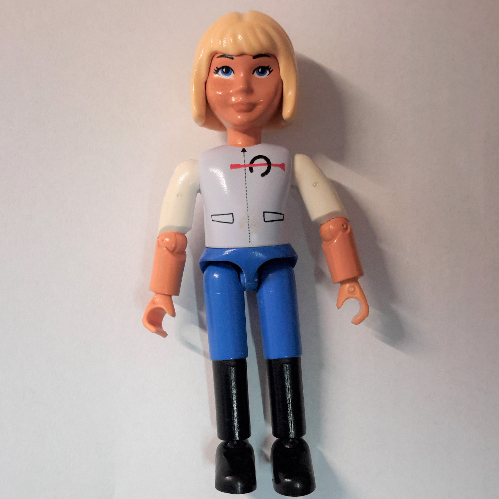 Belville Figure Articulated Elbows, Child, Female, Light Yellow Hair, Light Violet Top with White Sleeves, Blue Shorts, Black Boots (Horse Rider) [No Color/Any Color]