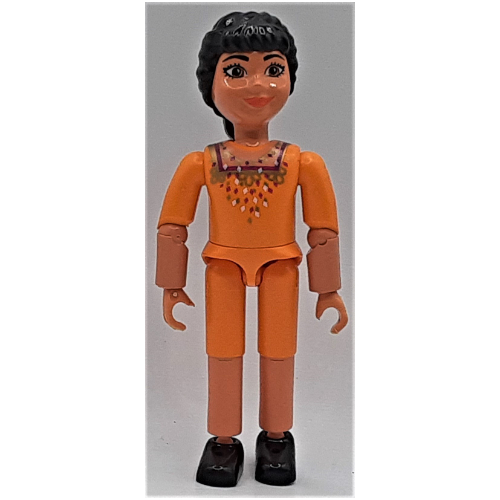 Belville Figure Articulated Elbows, Child, Female, Black Hair, Medium Orange Shorts and Top (Princess Paprika) [Keine Farbe/Beliebige Farbe]