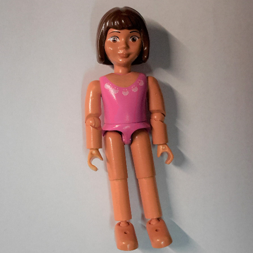 Belville Figure Articulated Elbows, Child, Female, Brown Hair, Dark Pink Swimsuit Nougat