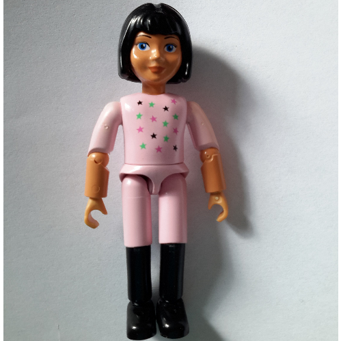 Belville Figure Articulated Elbows, Child, Female, Black Hair, Bright Pink Top, Black Boots, Star Print (Lucinda) [Keine Farbe/Beliebige Farbe]