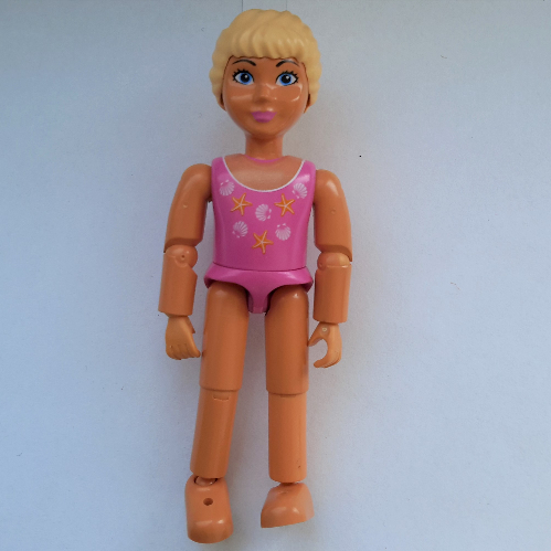 Belville Figure Articulated Elbows, Child, Female, Light Yellow Hair, Dark Pink Swimsuit with Starfish and Shells Print [Keine Farbe/Beliebige Farbe]