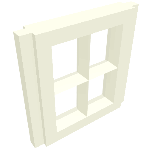 Window Pane 1 × 2 × 2 for Slotted Bricks Weiß