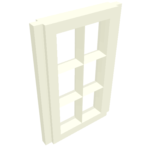 Window Pane 1 × 2 × 3 for Slotted Bricks Weiß