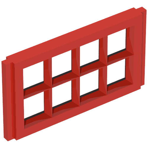 Window Pane 1 × 4 × 2 for Slotted Bricks Rot