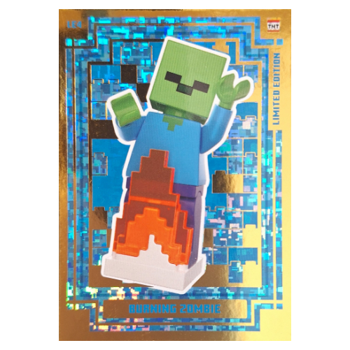Trading Card, Minecraft Series 2 Boom-Bastic, Gold Card - Burning Zombie [Keine Farbe/Beliebige Farbe]