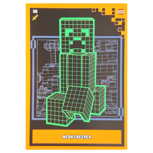 Trading Card, Minecraft Series 2 Boom-Bastic, Standard Card - Neon Creeper [Keine Farbe/Beliebige Farbe]