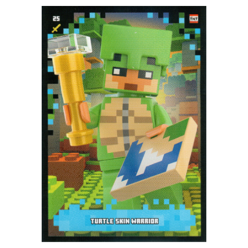 Trading Card, Minecraft Series 2 Boom-Bastic, Standard Card - Turtle Skin Warrior [No Color/Any Color]