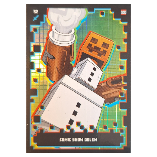 Trading Card, Minecraft Series 2 Boom-Bastic, Standard Card - Comic Snow Golem (Foil) [No Color/Any Color]