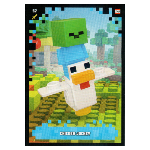 Trading Card, Minecraft Series 2 Boom-Bastic, Standard Card - Chicken Jockey [Keine Farbe/Beliebige Farbe]