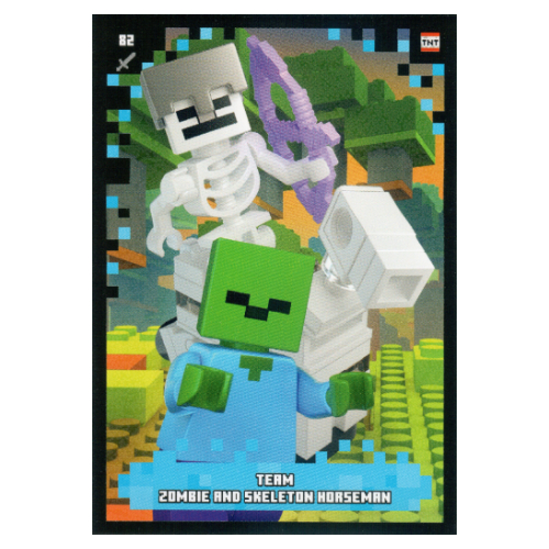 Trading Card, Minecraft Series 2 Boom-Bastic, Standard Card - Team Zombie and Skeleton Horseman [No Color/Any Color]
