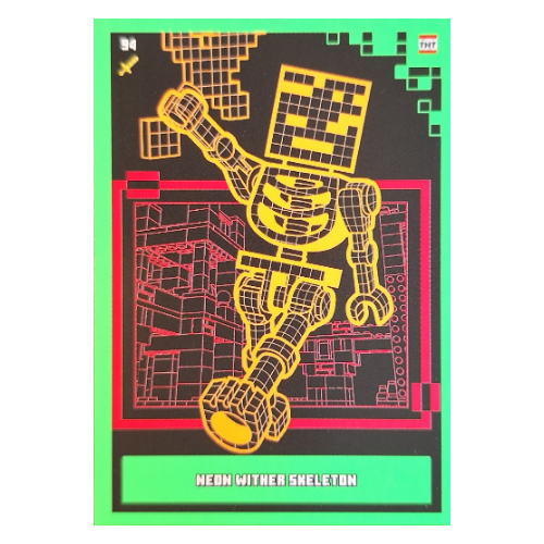 Trading Card, Minecraft Series 2 Boom-Bastic, Standard Card - Neon Wither Skeleton [Keine Farbe/Beliebige Farbe]
