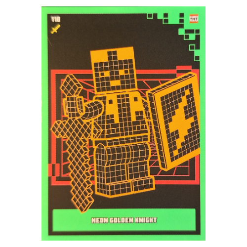Trading Card, Minecraft Series 2 Boom-Bastic, Standard Card - Neon Golden Knight [Keine Farbe/Beliebige Farbe]