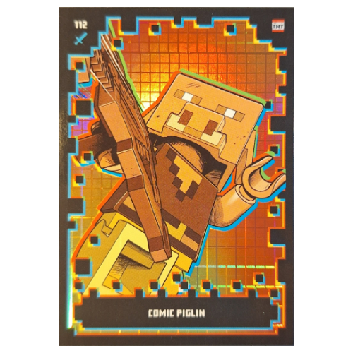 Trading Card, Minecraft Series 2 Boom-Bastic, Standard Card - Comic Piglin (Foil) [No Color/Any Color]