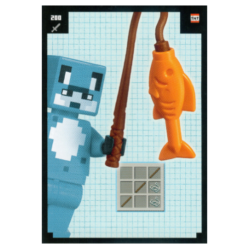 Trading Card, Minecraft Series 2 Boom-Bastic, Standard Card - Fishing Rod [Keine Farbe/Beliebige Farbe]
