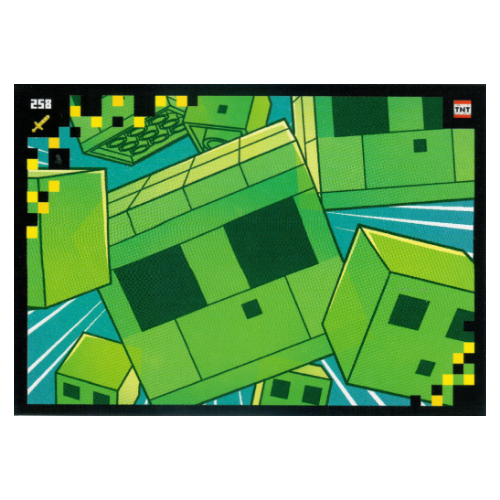 Trading Card, Minecraft Series 2 Boom-Bastic, Standard Card - Slime-Attack [No Color/Any Color]