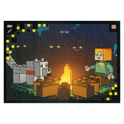 Trading Card, Minecraft Series 2 Boom-Bastic, Standard Card - Campfire with Friends [No Color/Any Color]
