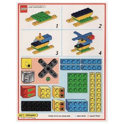 Creator Board Game Model Card (Red): Helicopter [No Color/Any Color]