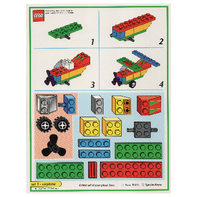 Creator Board Game Model Card (Green): Airplane [No Color/Any Color]