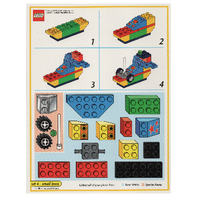 Creator Board Game Model Card (Yellow): Small Boat [No Color/Any Color]