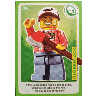 Trading Card, Create the World Incredible Inventions - Lumberjack [No Color/Any Color]