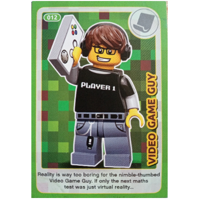 Trading Card, Create the World Incredible Inventions - Video Game Guy [No Color/Any Color]