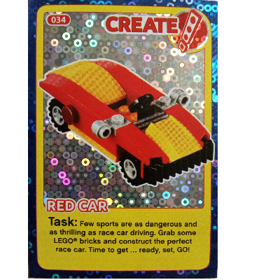 Trading Card, Create the World Incredible Inventions - Red Car (foil) [Keine Farbe/Beliebige Farbe]