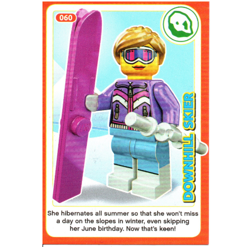 Trading Card, Create the World Incredible Inventions - Downhill Skier [No Color/Any Color]