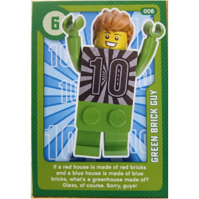 Trading Card, Create the World Living Amazingly - Green Brick Guy [Keine Farbe/Beliebige Farbe]