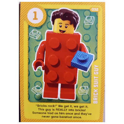 Trading Card, Create the World Living Amazingly - Brick Suit Guy [No Color/Any Color]