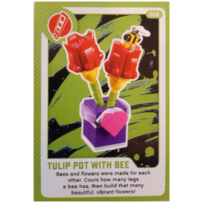 Trading Card, Create the World Living Amazingly - Tulip Pot With Bee [No Color/Any Color]