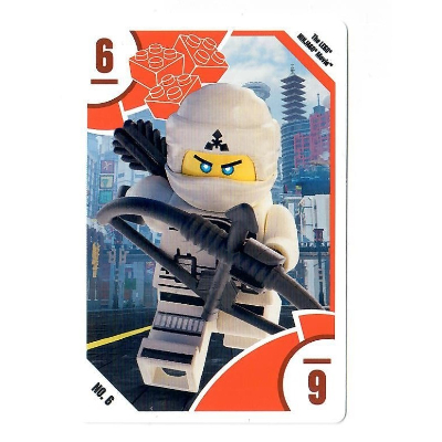 Trading Card, Toys 'R' Us - The LEGO Ninjago Movie - 6 Zane [No Color/Any Color]