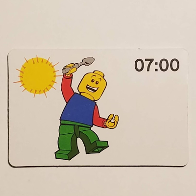 Activity Card, Time-Teaching 24-Hour Clock 07:00 [Keine Farbe/Beliebige Farbe]