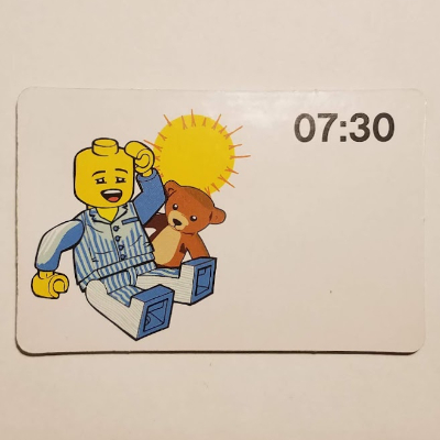 Activity Card, Time-Teaching 24-Hour Clock 07:30 [No Color/Any Color]