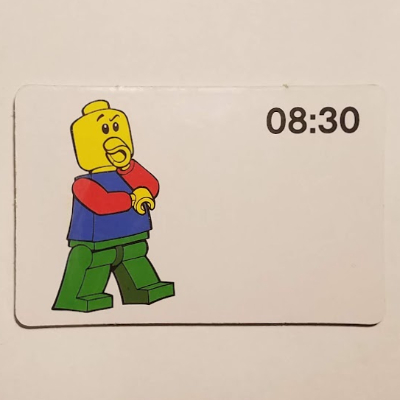 Activity Card, Time-Teaching 24-Hour Clock 08:30 [Keine Farbe/Beliebige Farbe]