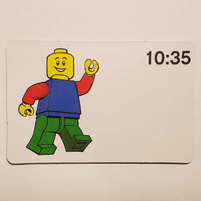 Activity Card, Time-Teaching 24-Hour Clock 10:35 [No Color/Any Color]