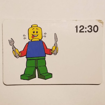 Activity Card, Time-Teaching 24-Hour Clock 12:30 [No Color/Any Color]