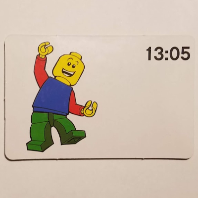 Activity Card, Time-Teaching 24-Hour Clock 13:05 [No Color/Any Color]