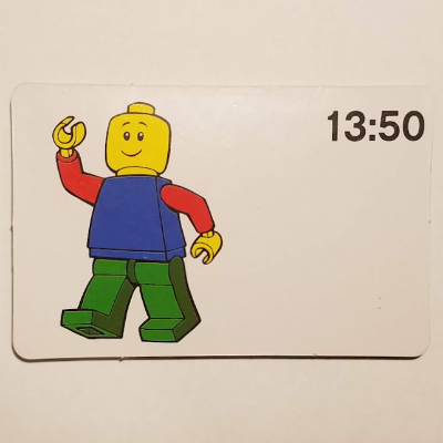 Activity Card, Time-Teaching 24-Hour Clock 13:50 [No Color/Any Color]