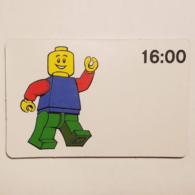 Activity Card, Time-Teaching 24-Hour Clock 16:00 [Keine Farbe/Beliebige Farbe]