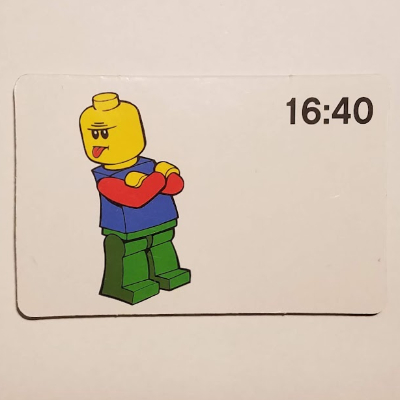 Activity Card, Time-Teaching 24-Hour Clock 16:40 [No Color/Any Color]